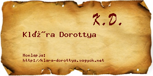 Klára Dorottya névjegykártya